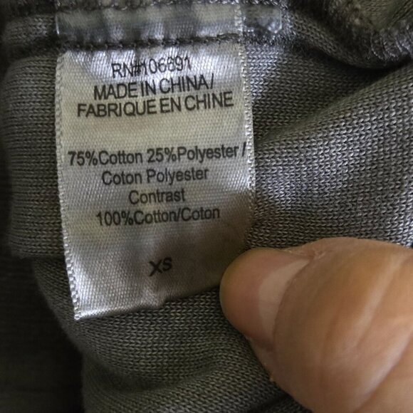 Young Fabulous & Broke Fritzy Velour Hoodie Gray Green Full Zip Elastic Waist Br - Picture 6 of 6